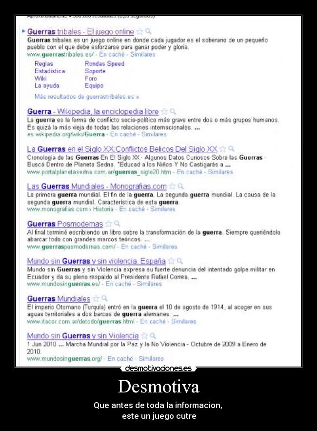 Desmotiva - Que antes de toda la informacion, 
este un juego cutre