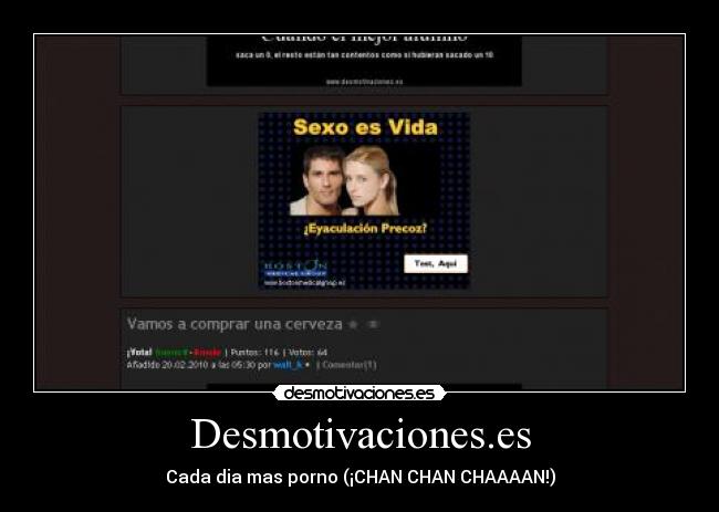 Desmotivaciones.es - Cada dia mas porno (¡CHAN CHAN CHAAAAN!)