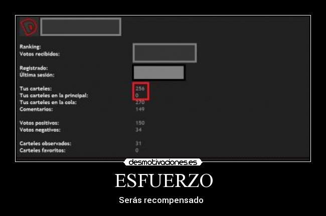 ESFUERZO - Serás recompensado  