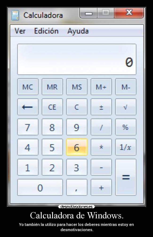 Calculadora de Windows. - 