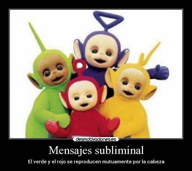 Mensajes subliminal - El verde y el rojo se reproducen mutuamente por la cabeza