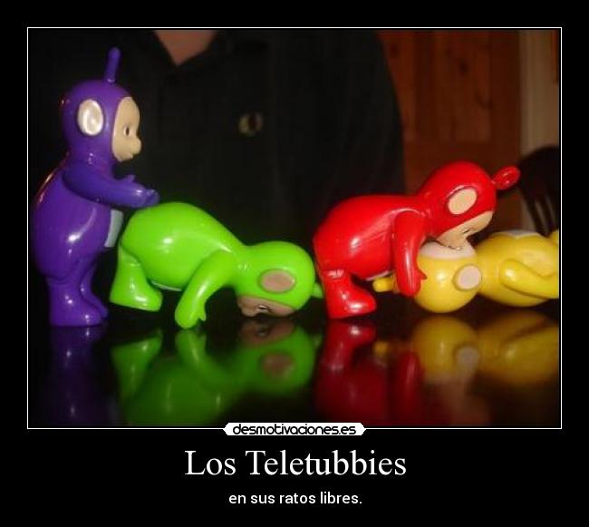 carteles teletubies orgia desmotivaciones