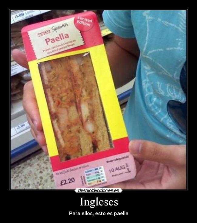 Ingleses - Para ellos, esto es paella