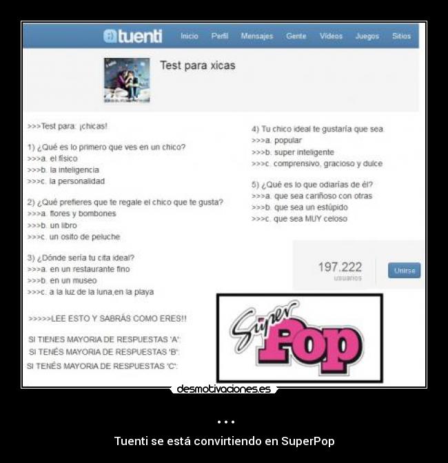... - Tuenti se está convirtiendo en SuperPop