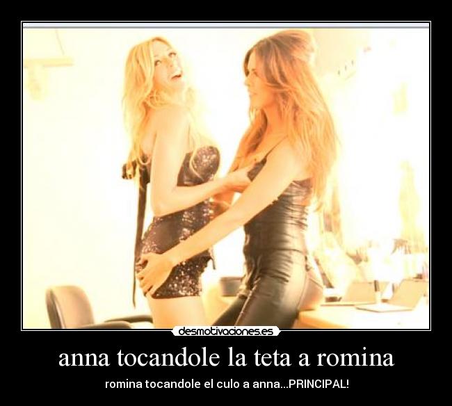 anna tocandole la teta a romina -