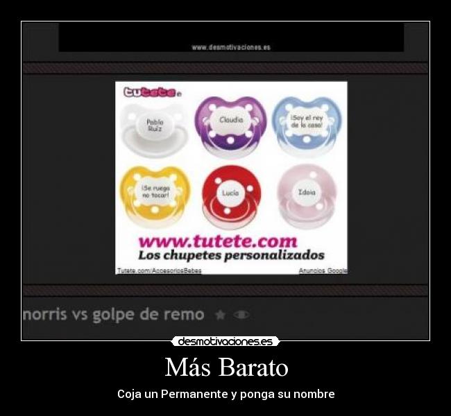 Más Barato - Coja un Permanente y ponga su nombre