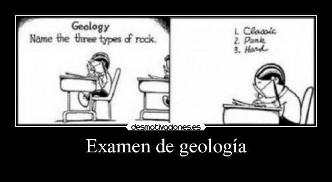 Examen de geología - 