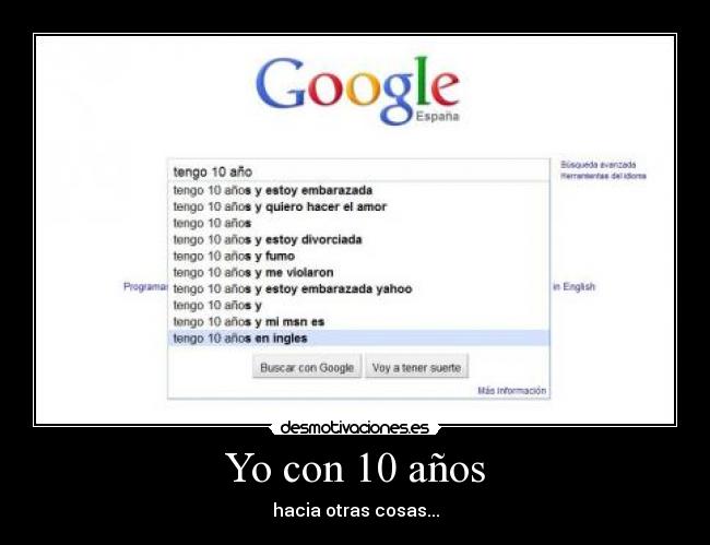 Yo con 10 años - 