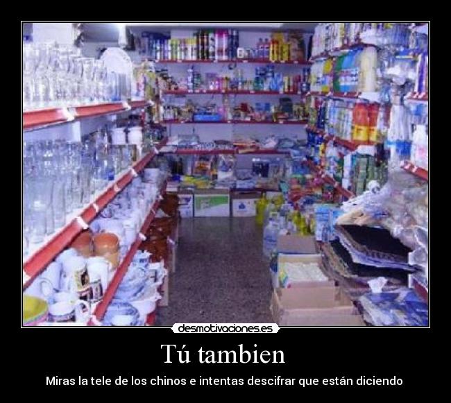 Tú tambien - Miras la tele de los chinos e intentas descifrar que están diciendo