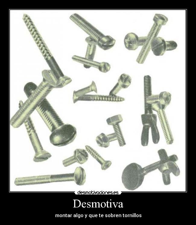 carteles metawar tornillos desmotivaciones