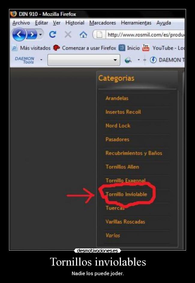 Tornillos inviolables - Nadie los puede joder.