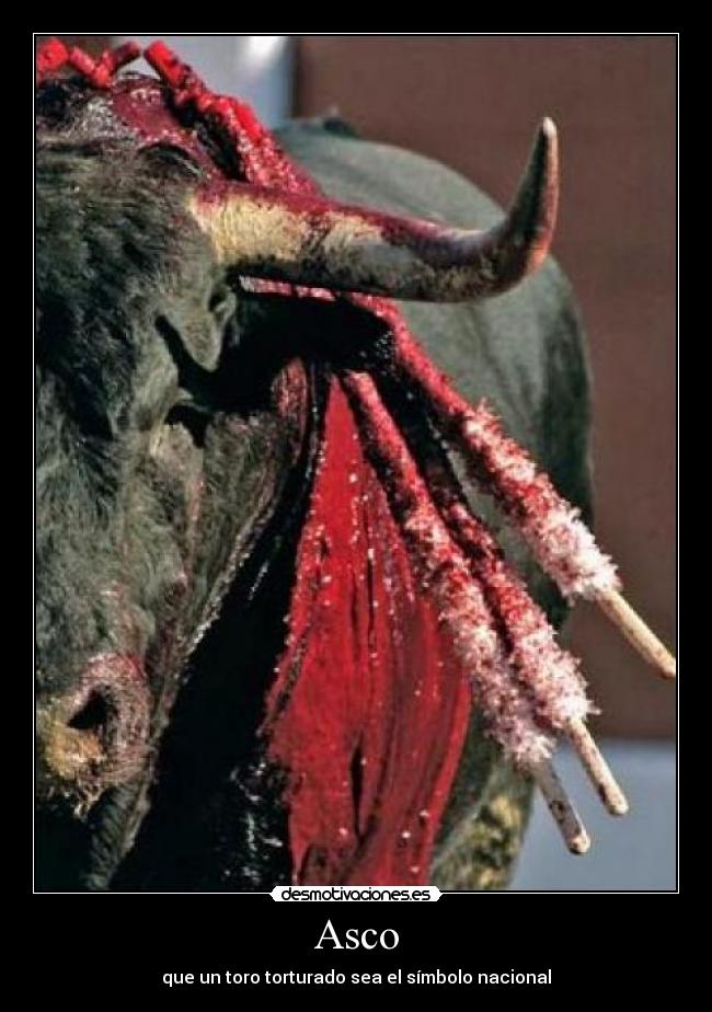Asco - que un toro torturado sea el símbolo nacional