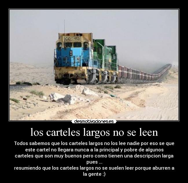 los carteles largos no se leen -