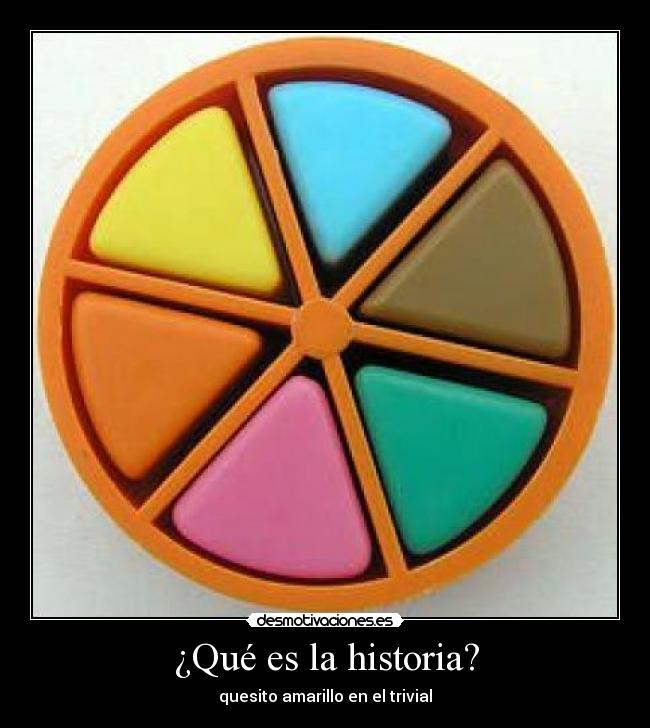 ¿Qué es la historia? - quesito amarillo en el trivial