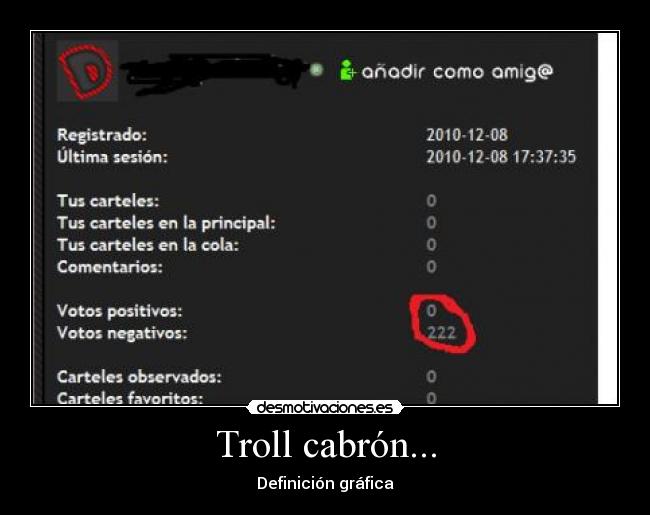 Troll cabrón... - Definición gráfica
