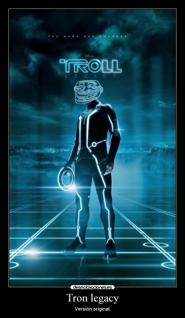 carteles tron legacy troll version original desmotivaciones