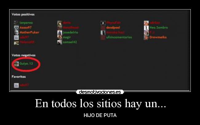 En todos los sitios hay un... - 