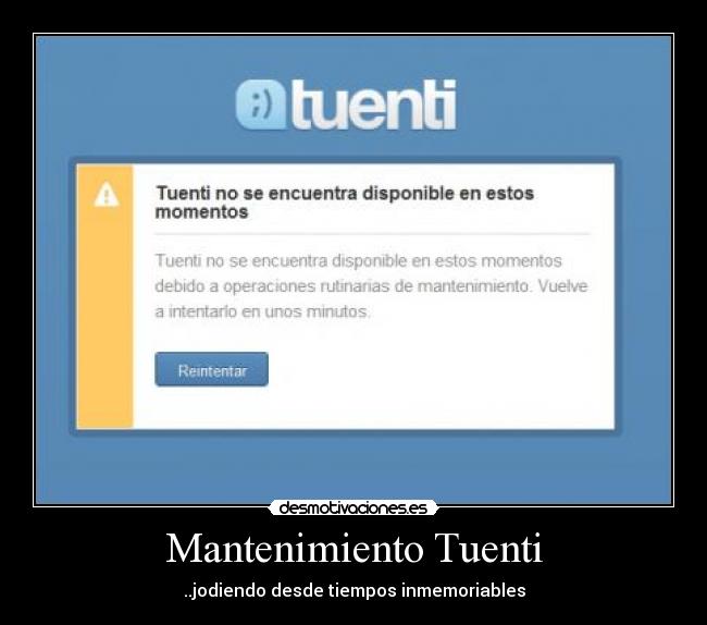 Mantenimiento Tuenti - 