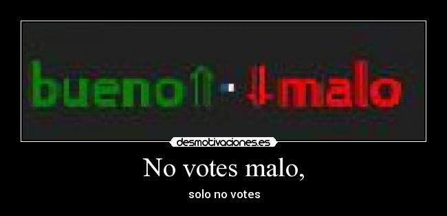 No votes malo, -