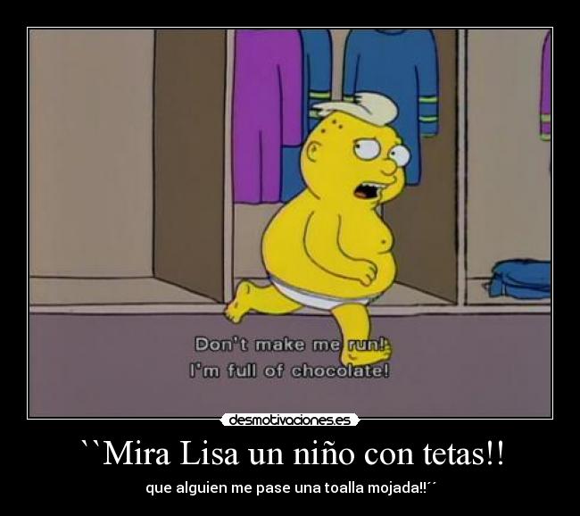 carteles tetas simpsons uter homer lisa chocolate toalla desmotivaciones