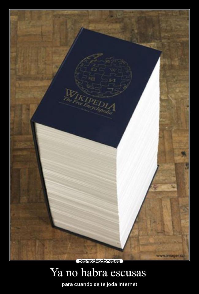 carteles wikipedia diccionario libro colegio escuela instituto desmotivaciones