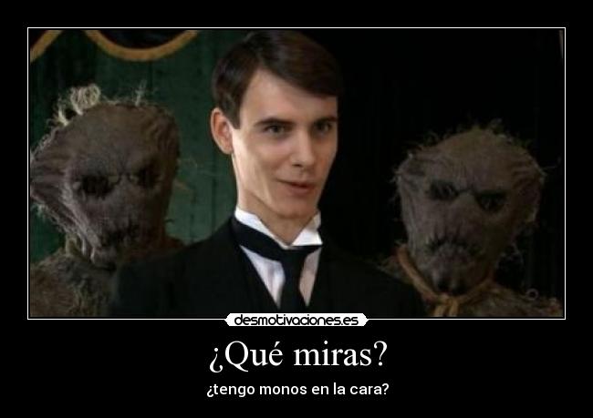 ¿Qué miras? - ¿tengo monos en la cara?