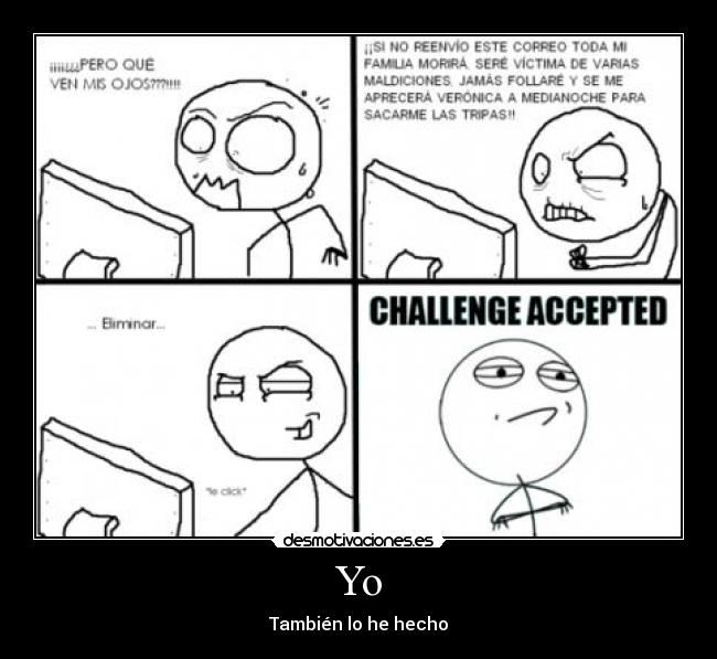 carteles desafio aceptado desmotivaciones