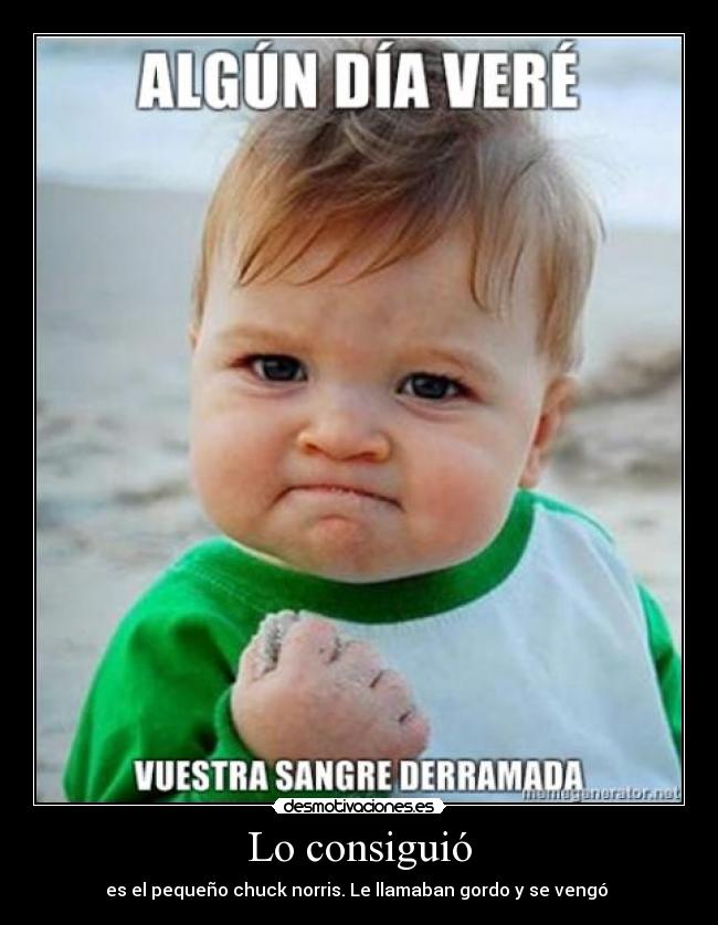 Lo consiguió - es el pequeño chuck norris. Le llamaban gordo y se vengó