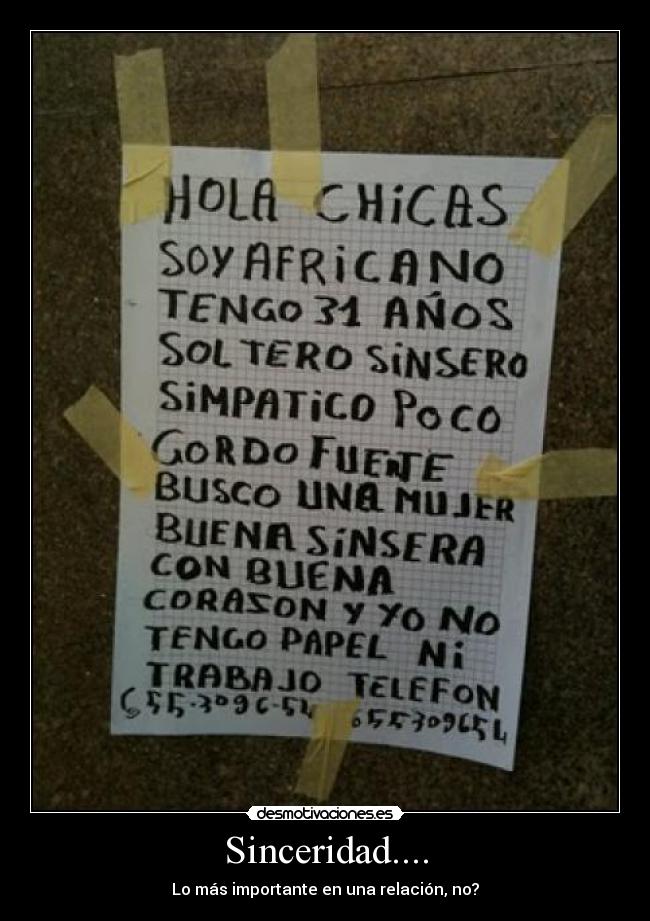 Sinceridad.... - Lo más importante en una relación, no?