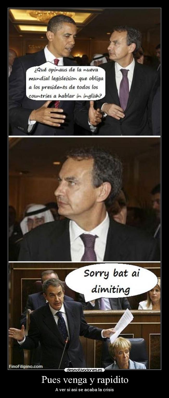 Pues venga y rapidito - A ver si asi se acaba la crisis