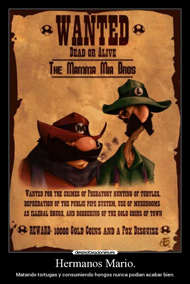 carteles mario luigi desmotivaciones
