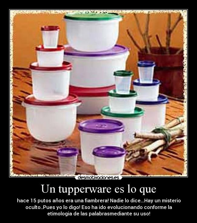 Un tupperware es lo que - 