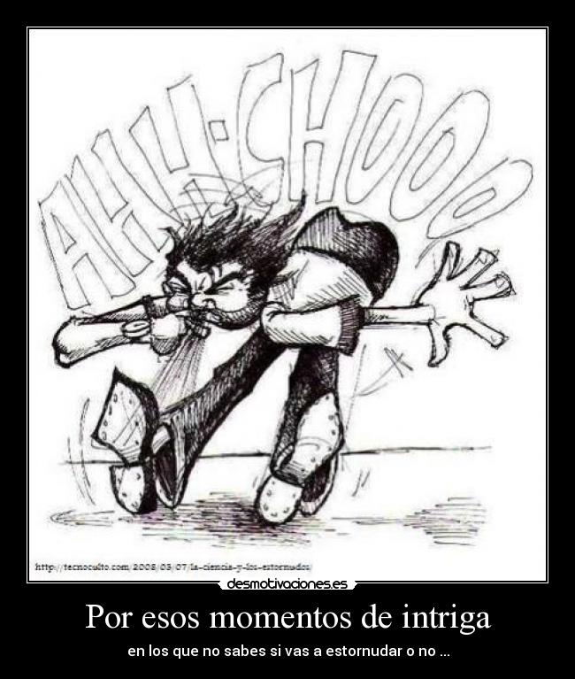 Por esos momentos de intriga - en los que no sabes si vas a estornudar o no ...