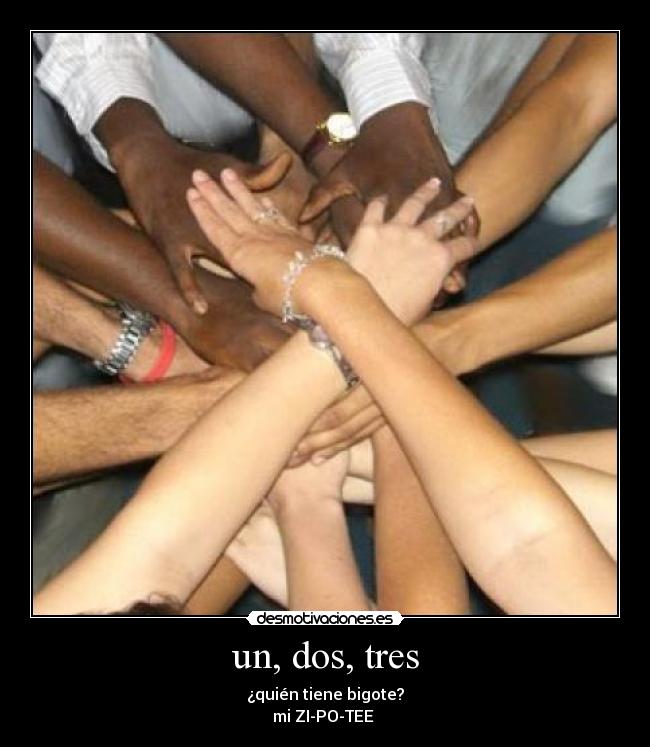 un, dos, tres - ¿quién tiene bigote?
mi ZI-PO-TEE