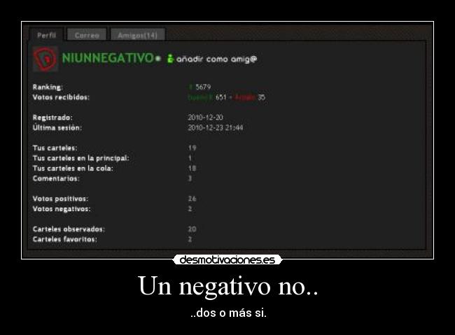 Un negativo no.. - 