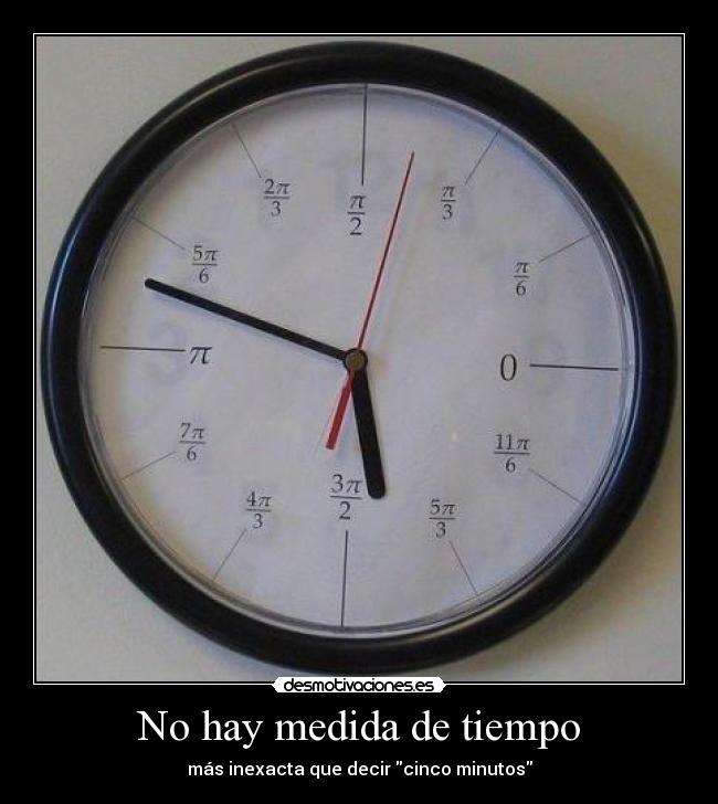 No hay medida de tiempo -