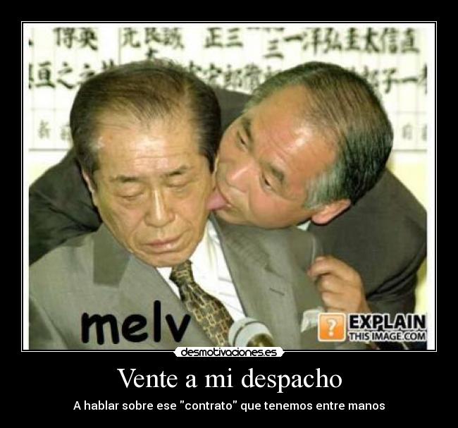 Vente a mi despacho - A hablar sobre ese contrato que tenemos entre manos