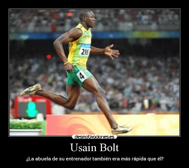 Usain Bolt - ¿La abuela de su entrenador también era más rápida que él?