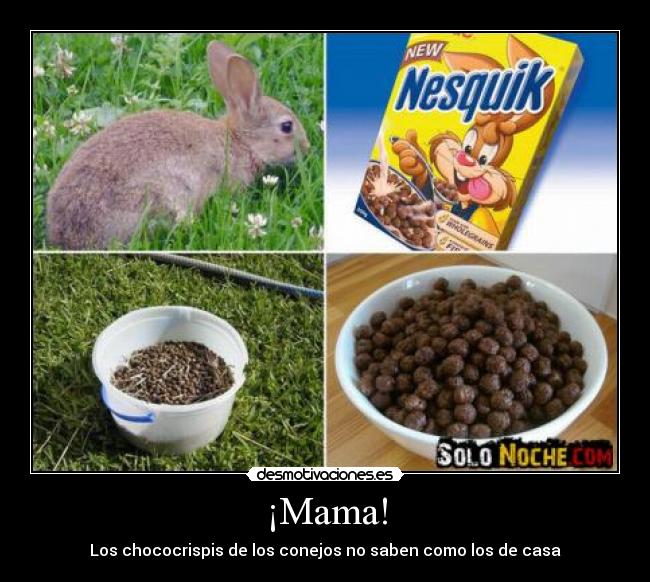 ¡Mama! - Los chococrispis de los conejos no saben como los de casa