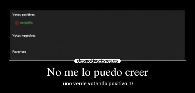 No me lo puedo creer -