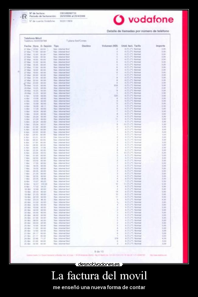 La factura del movil - 