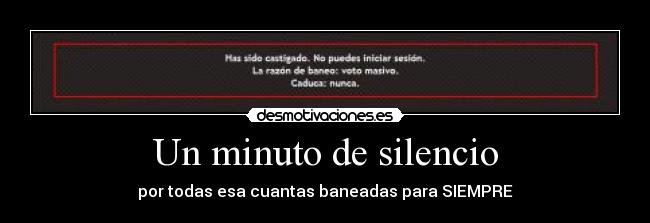 Un minuto de silencio -