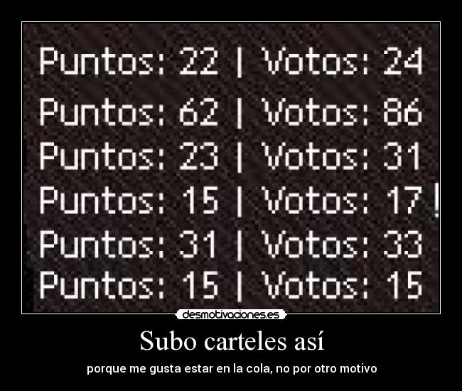 Subo carteles así -