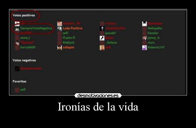 Ironías de la vida - 