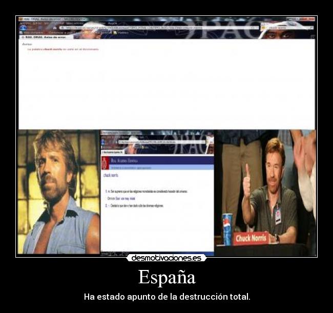 carteles espana chuck norris rae espana desmotivaciones