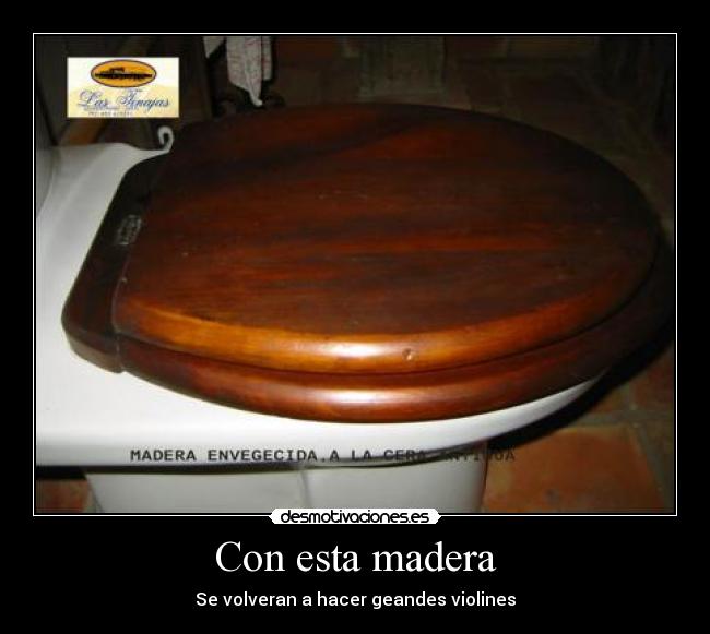 Con esta madera - Se volveran a hacer geandes violines