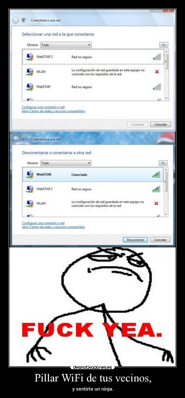 carteles wifi ninja fuck yea desmotivaciones