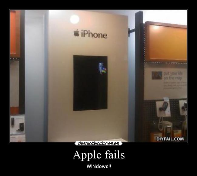Apple fails - WINdows!!