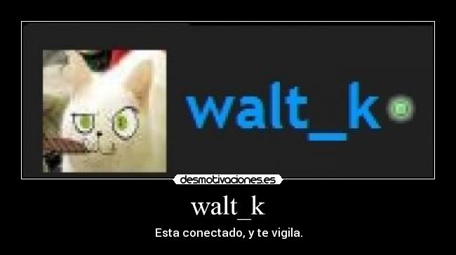 walt_k - Esta conectado, y te vigila.