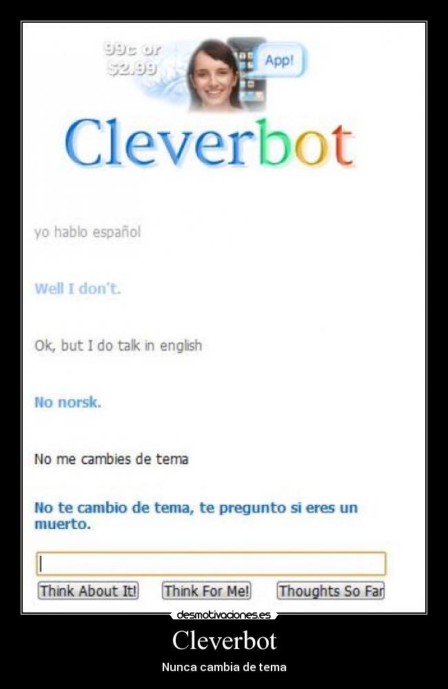 Cleverbot - Nunca cambia de tema